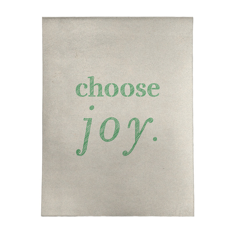 Tapis en polyester à citation manuscrite choose joy, Rectangle 9 pi x 12 pi
