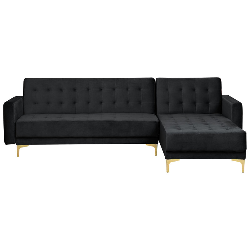 Pinkney 4 Seater Sofa Bed, Right Hand Facing, Black