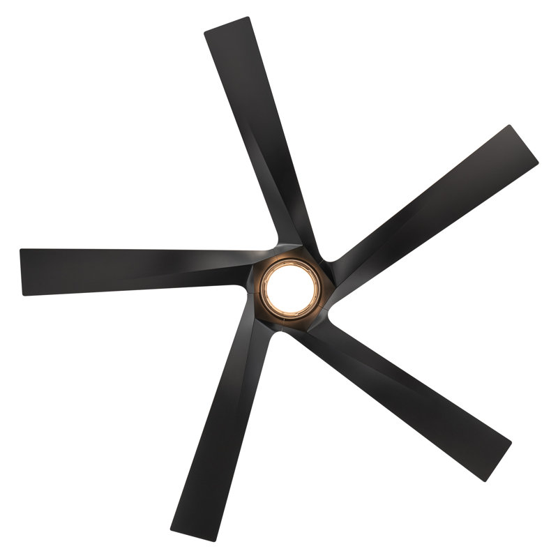 Zeke 5-Blade Outdoor/Indoor Smart Ceiling Fan with 2700K-3000K-3500K-4000K-5000K Color Temperature LED Light Kit and Remote Control Included, Works With Google Assistant, Amazon Alexa, Samsung Smart Things