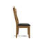 Ensemble de 2 chaises d'appoint Raly, assise en similicuir brun, dossier en ardoise