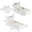 Cadre de lit blanc avec tête de lit L 82,5 po x l 40,9 po x H 37,4 po