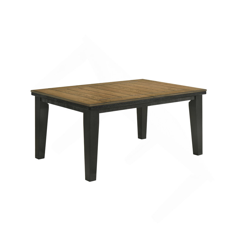 Table rectangulaire de salle à manger 1Pc, Natural/Charcoal