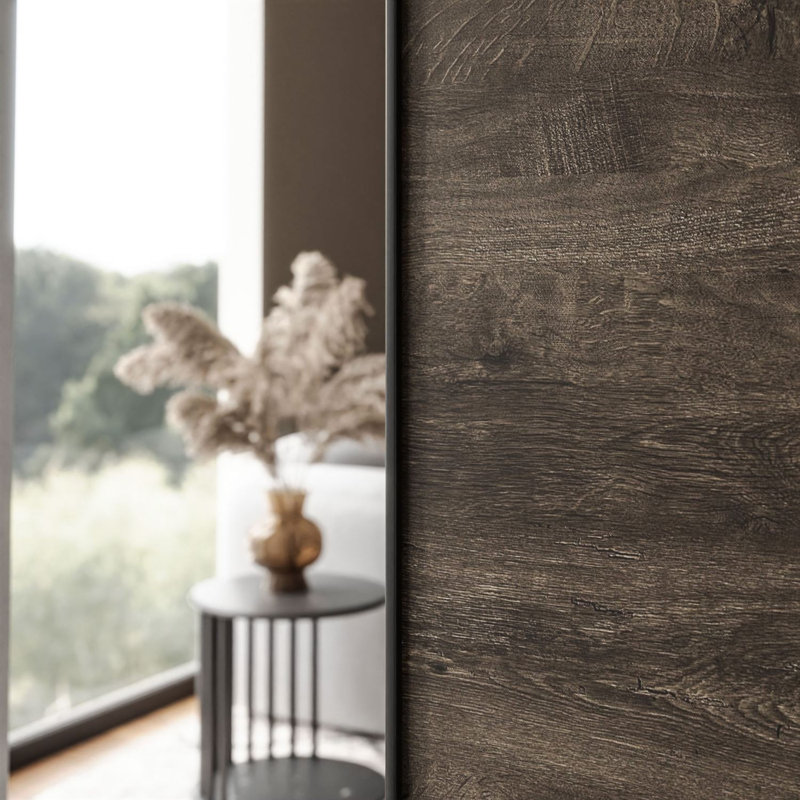 HINOKI Sliding Doors, 76 cm, Dark Ash