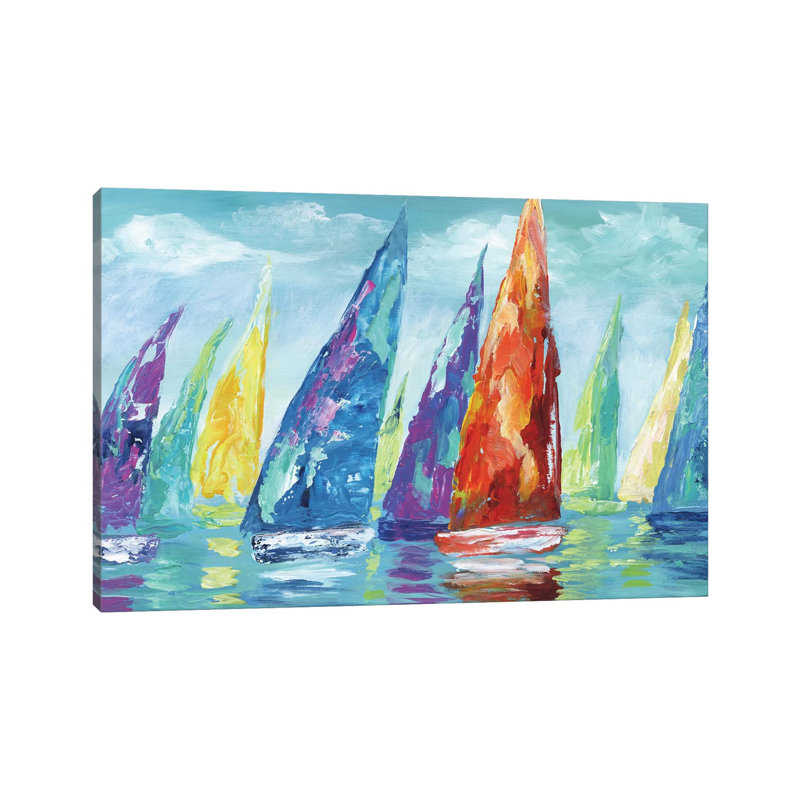 Fine Day Sailing II by Nan - Wrapped Canvas Painting, 101.6 cm H x 66.04 cm W x 1.91 cm D
