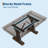 71 Inch Rectangular Dining Table with 2 Drawers, Large Wooden Kitchen Table for 6-8 People, Sturdy Double Pedestal Base, Brown-319964882
