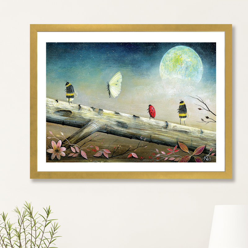 «We Will Make It Home Again» par Neil Thompson - reproduction d'art, H 32 po x l 24 po x P 1 po, Papier doré, Blanc
