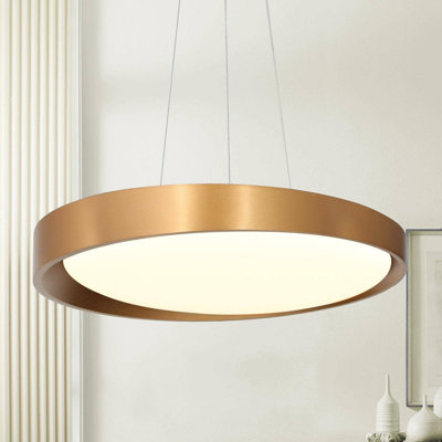 Lustre tambour 1 lumière à DEL Marisol avec abat-jour acrylique Marisol