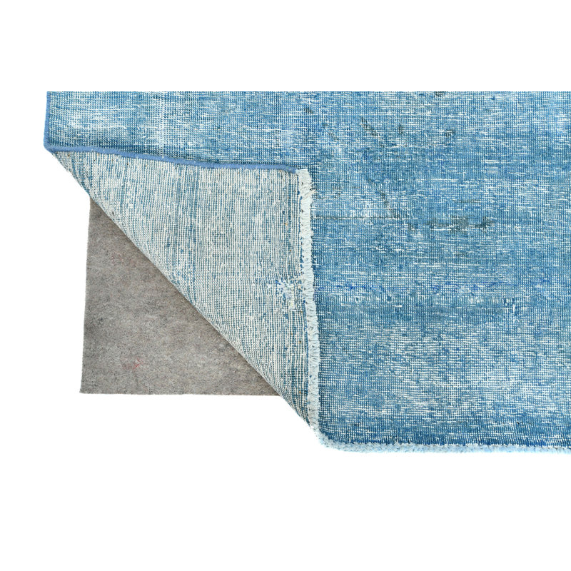 Tapis bleu rectangulaire unique de 6 pi x 9 pi 3 po Cleah
