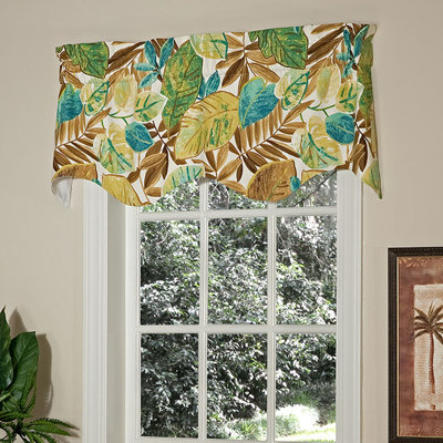 Brunswick Tropical Cotton Floral Scalloped Filler Valance