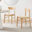 Arvillia Oak and Veneer Wooden Rope Dining Chairs - Mid Century Design & Responsibly Sourced