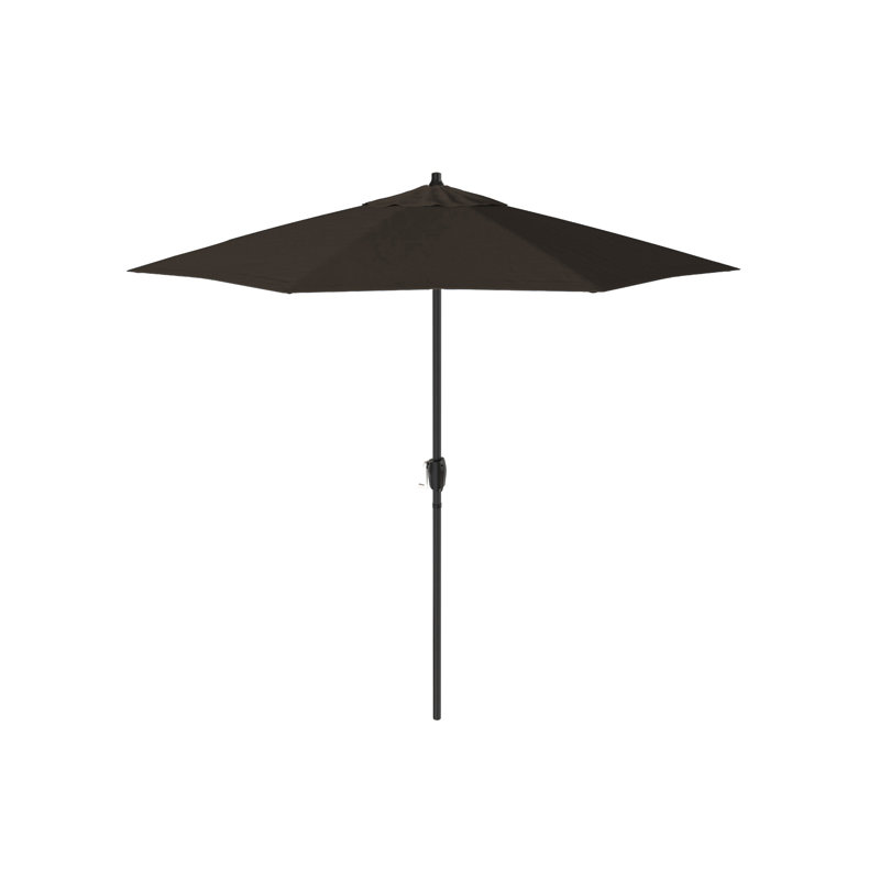 Parasol de marché en aluminium 7,5 pi avec manivelle et inclinaison Pacifica, Toile performance moka