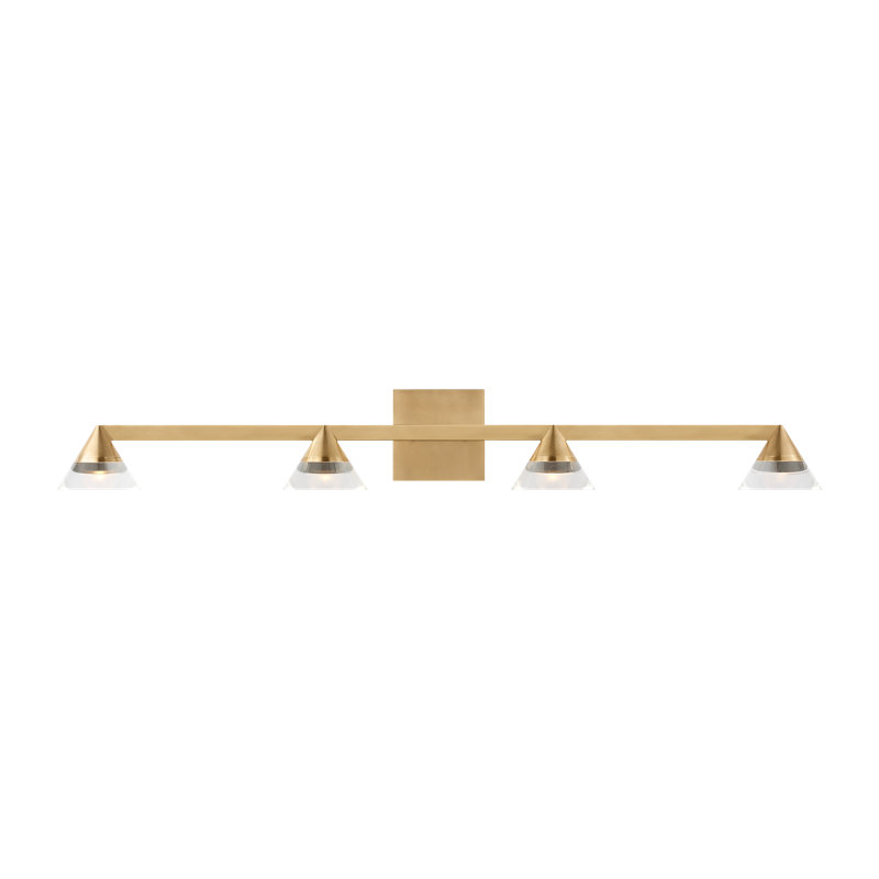 Midrand LED Vanity Light, Hand-Rubbed Antique Brass, 4, 5" H x 36.2" W x 5.7" D