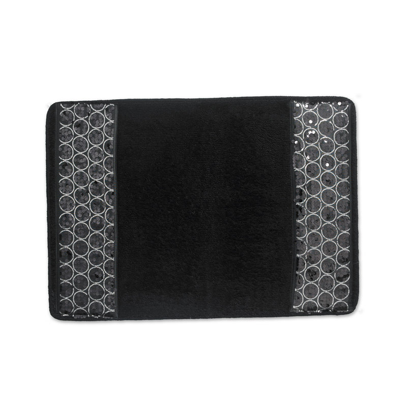 Tapis pour salle de bain Chandrell, Noir
