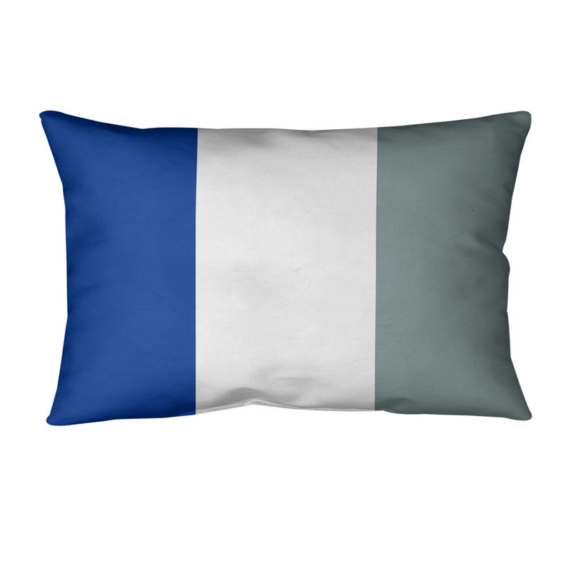 Housse de coussin lombaire Atlanta, Dallas, Bleu ciel foncé / Gris