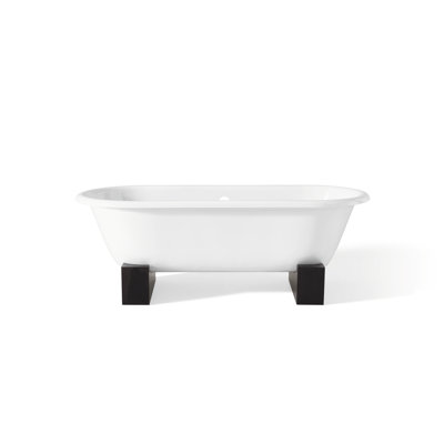 Crellen 68'' x 31'' Soaking Cast Iron Bathtub