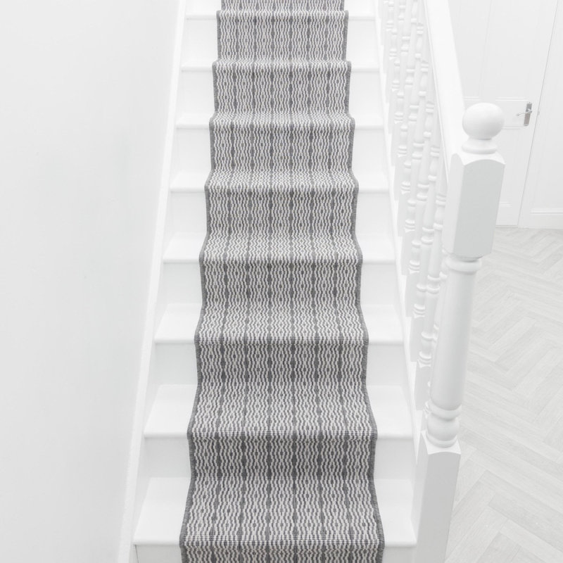 Stair Runner Striped Flatweave Area Rug, Runner 60 x 450 cm