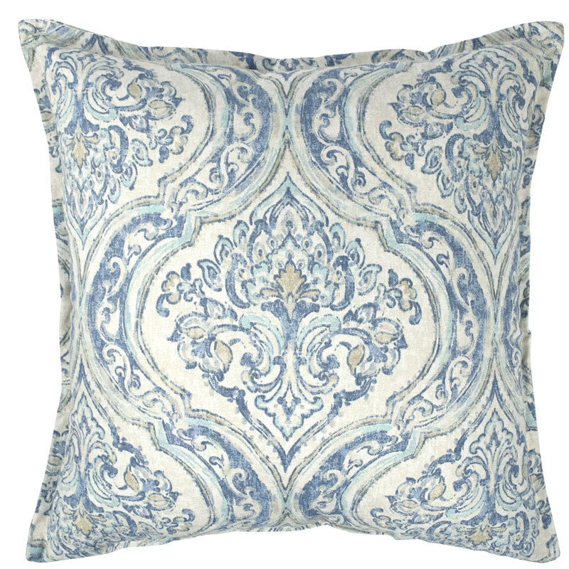 Damask Cotton Throw Pillow