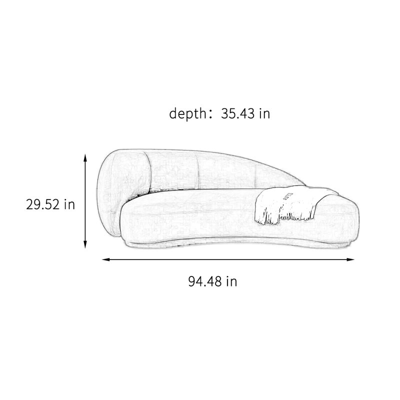Chaise longue décontractée moderne à la mode minimaliste, Orienté à gauche (vu de face), Rouge vin
