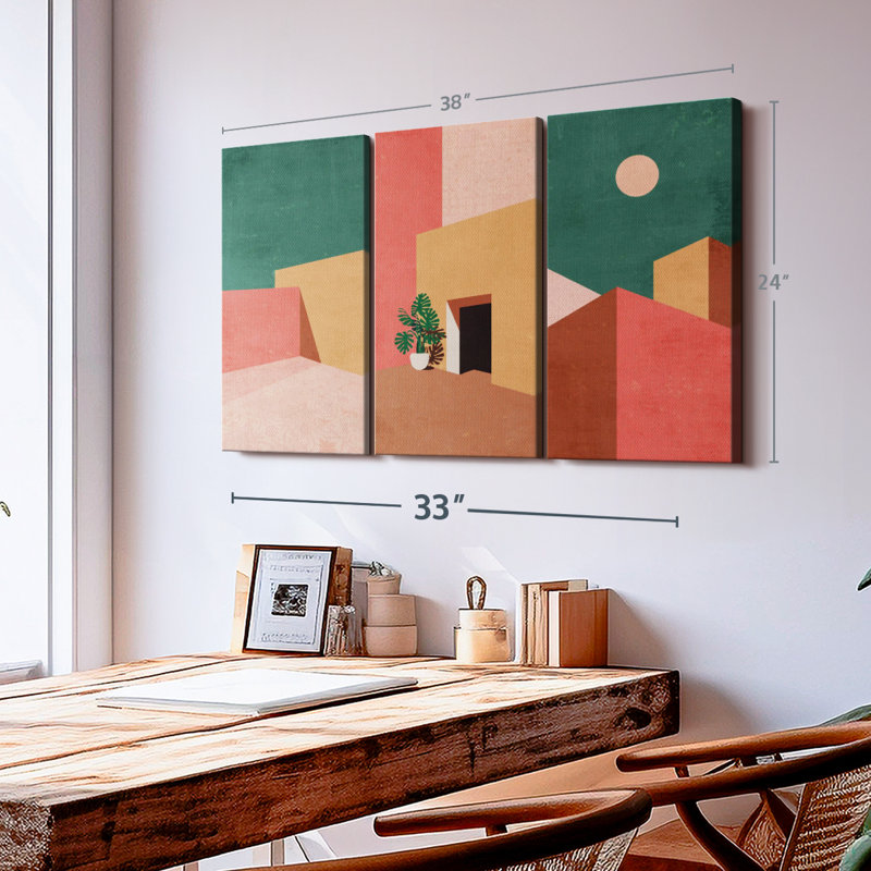 Architecture «Abstract Summer Home Canvas Print» sur, H 38 po x l 24 po