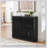 Mid Century Modern Fluted Hollowed Out Sideboard Cabinet With 2 Outlet Holes, Spacious Storage For Various Rooms-1254968638
