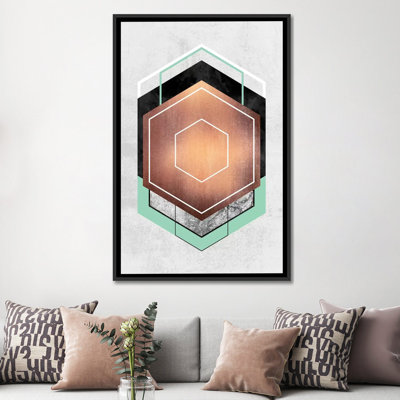 «Hexagon Abstract», impression sur toile tendue