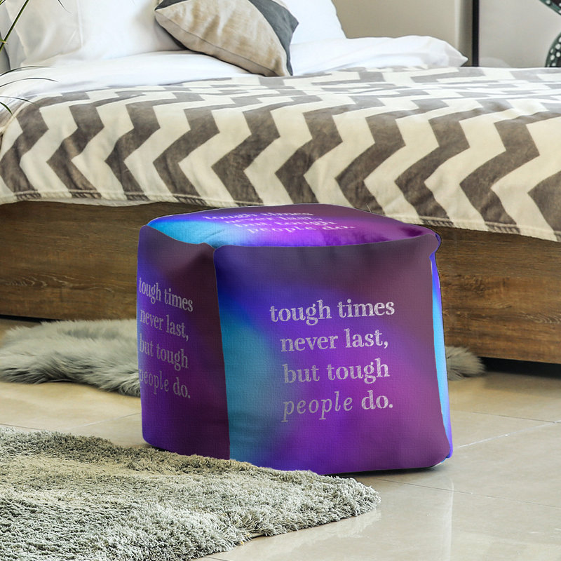 Upholstered Ottoman, Emerald