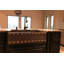 33" Hammered Copper Kitchen Apron Single Basin Sink w/ Barrel Strap Design with Matching Drain and Accessories
