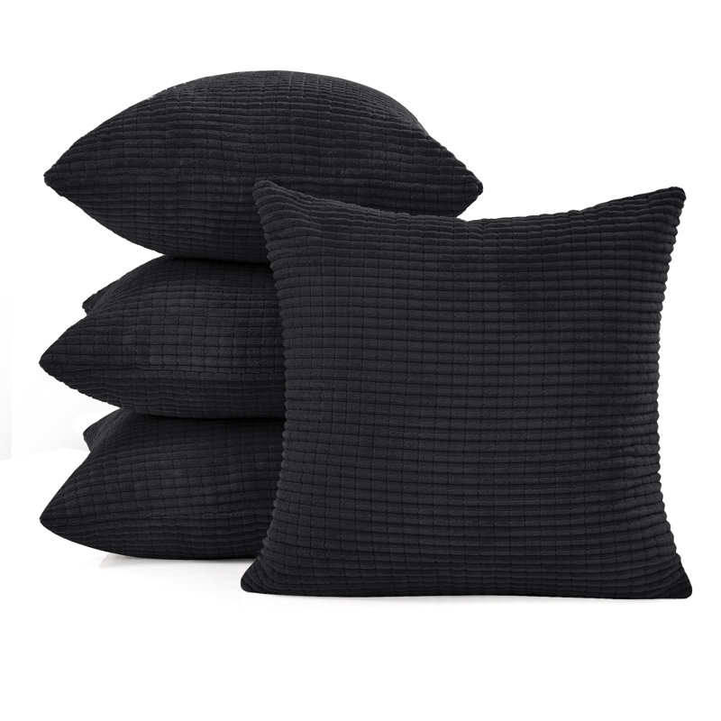 Pillow Cover, 4 Piece Set, Purple, Square 18"