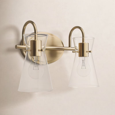 2 Light Transparent Dimmable Vanity Light