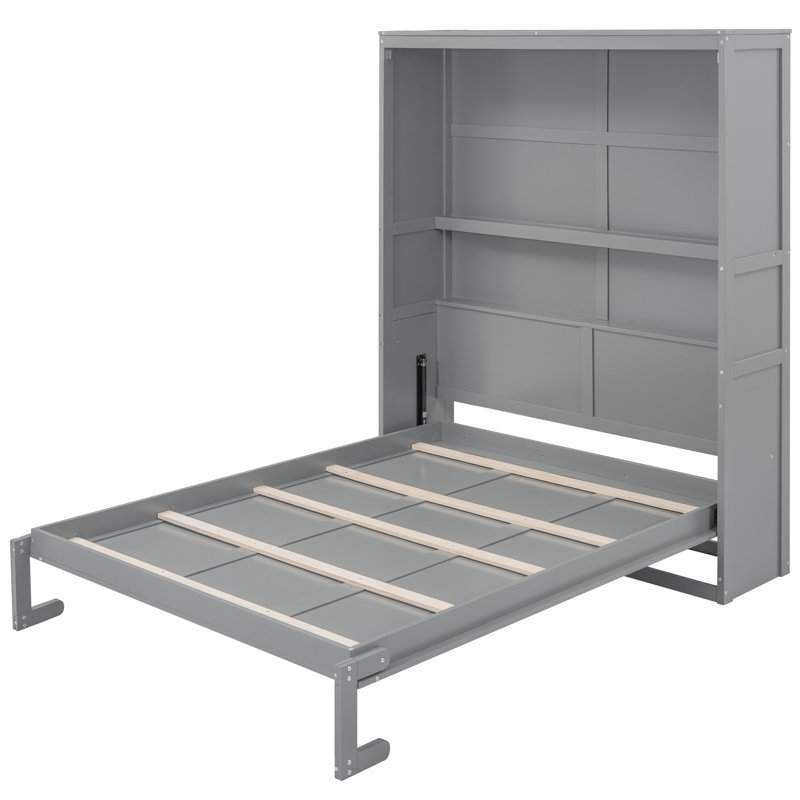 Lit gris avec espace supplémentaire - Espace de rangement pratique pour les invités et le bureau