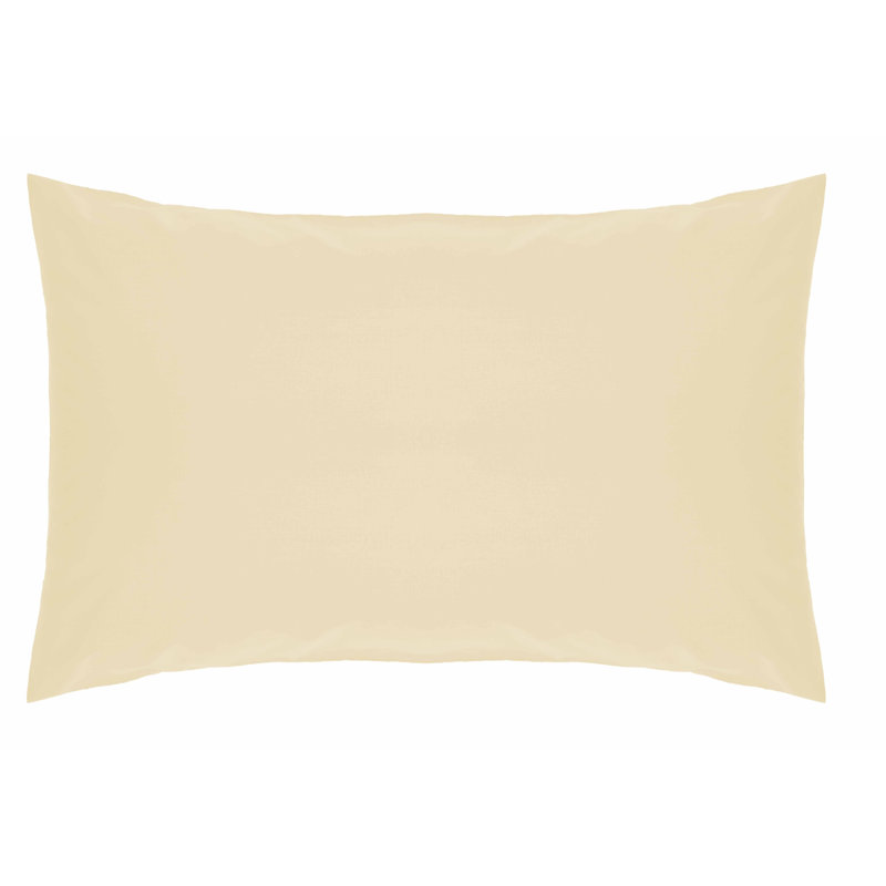 Belledorm 200 TC 50/50 Percale Polycotton Pillow Case, 51 x 91 cm, Cream