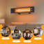 Chauffe-terrasse suspendu de style auvent