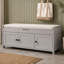 Linen Blend Upholstered Storage Bench-381537199