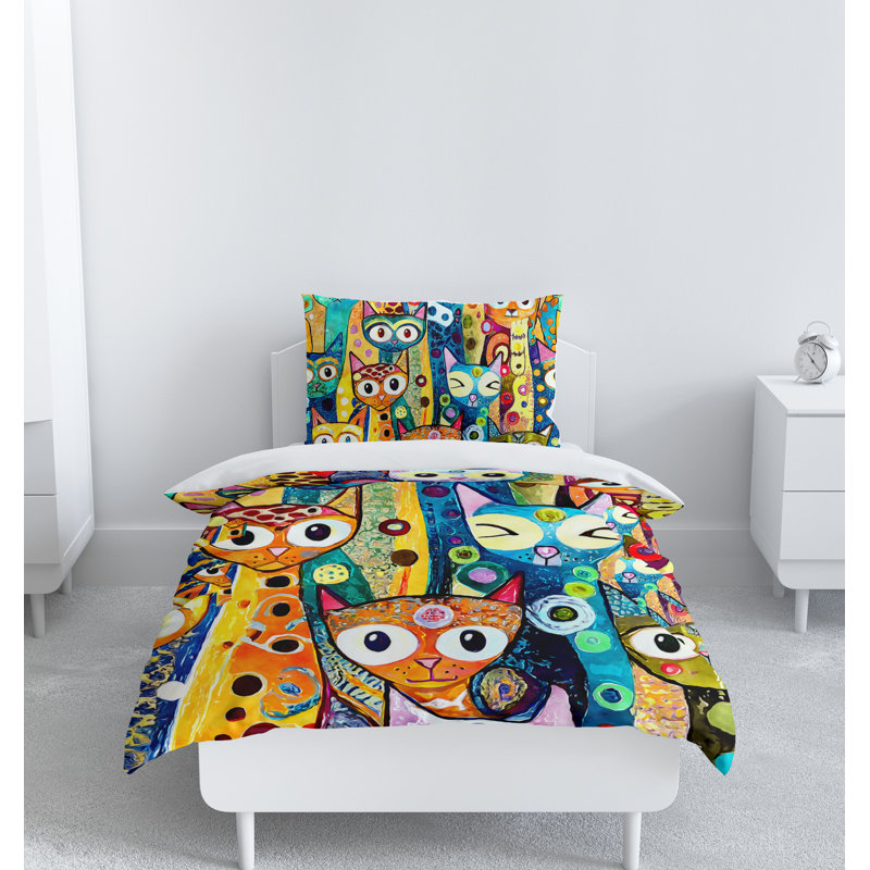 Modern & Contemporary Polyester Duvet Cover, King Duvet Cover + 2 King Shams