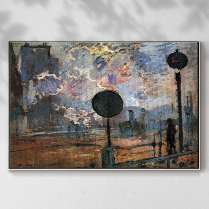 «Out the station Saint», reproduction sur toile, H 37 po x l 25 po x P 2 po, Blanc