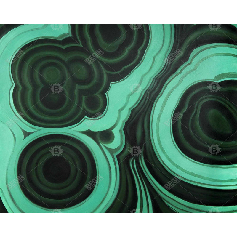 Malachite Stone Print On Canvas, H 48 po x l 60 po