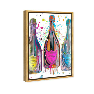 Dom P Trio Color Hand-Applied Heavy Gel Top Coat Abstract Floater by Oliver Gal