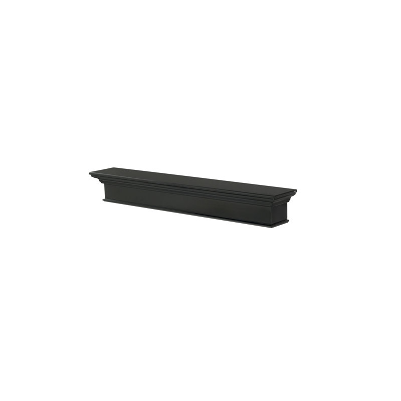 Tablette de manteau de cheminée Henry, 72 po, Noir