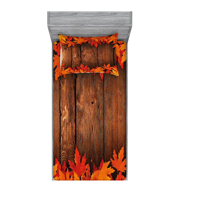 Ensemble de draps à motif floral 2 feuilles, Ensemble de draps pour lit simple avec drap-housse