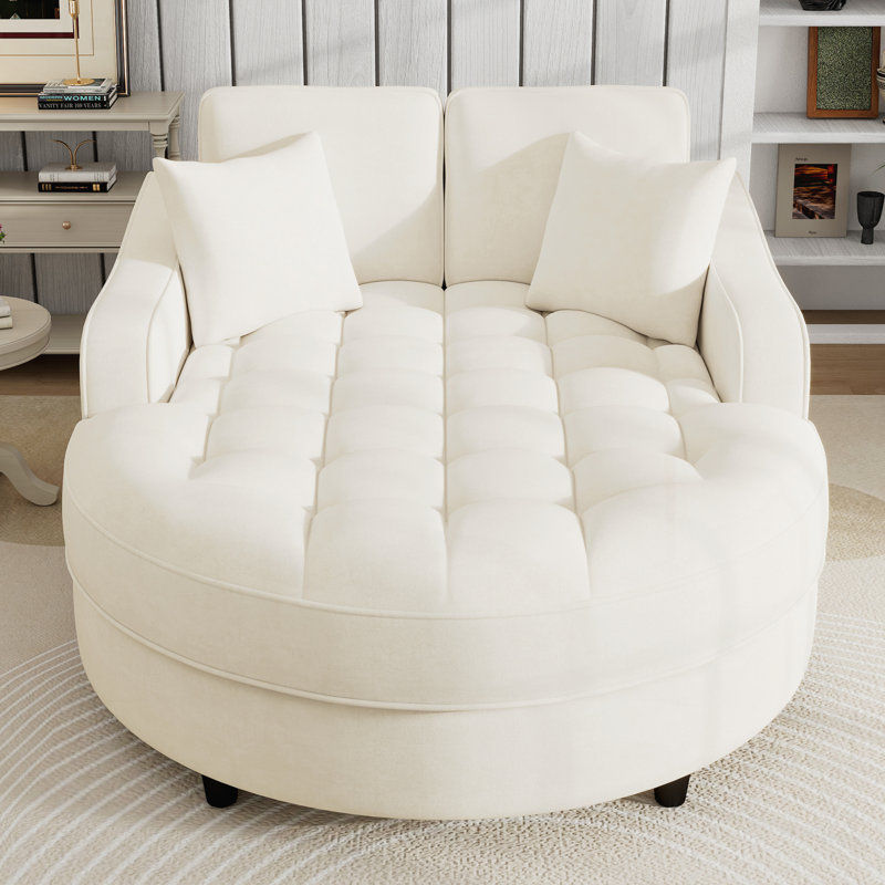 Canapé-lit moderne de 51 po, Chenille beige