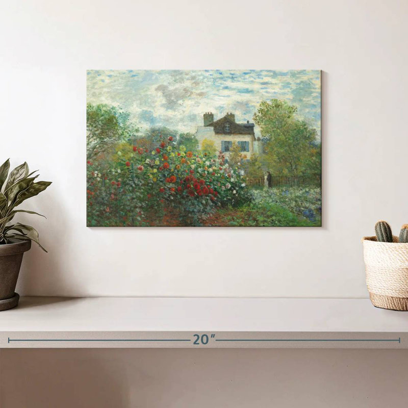 Alvord le jardin de Monet à Argenteuil 1873, H 8 po x l 12 po