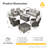 Jordanlee 7- Person Outdoor Seating Group With Rocking Swivel Chairs With Fire Pit Table-131346967