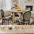 47 Inch Round Wood Dining Table for 4-6, Farmhouse Kitchen Table With Cross Pedestal & Storage Shelf for Kitchen and Dining Room- Natural-1189193976-1189193979