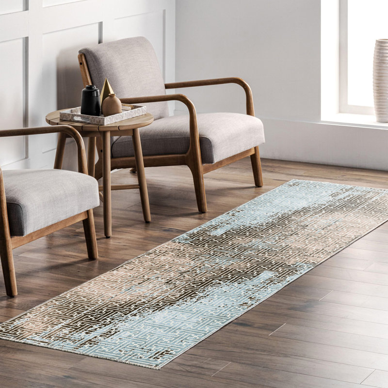 Tapis rectangulaire rectangulaire avec envers antidérapant, Tapis de couloir 4 pi x 8 pi 3 po