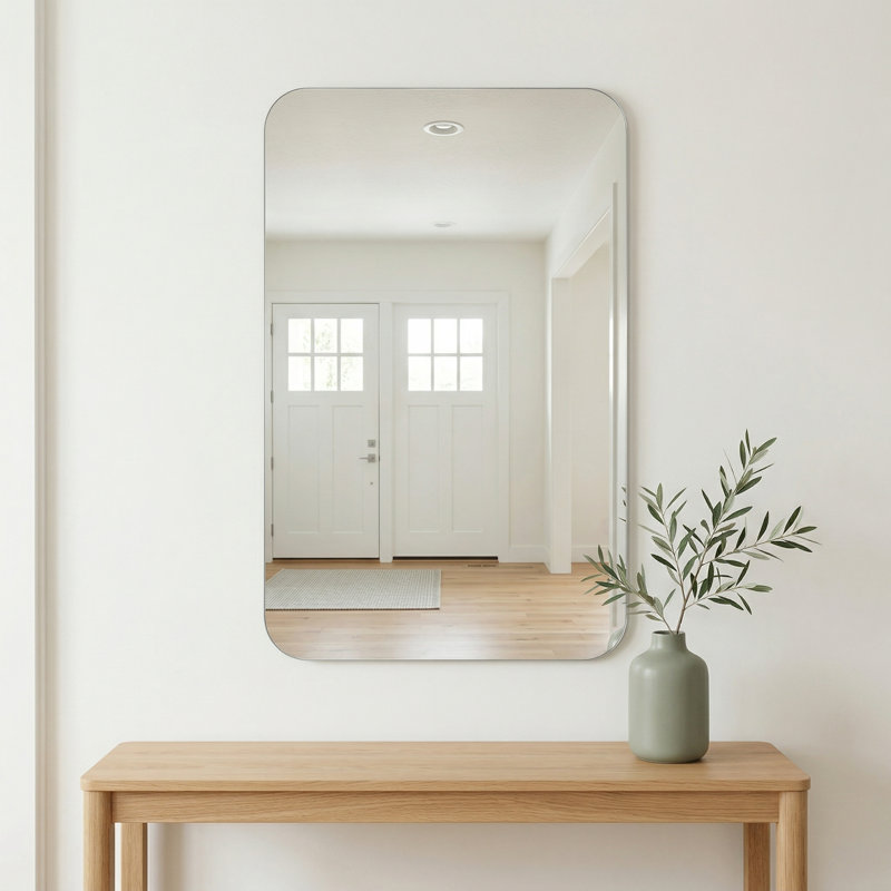 30x40 Inch  Bathroom Vanity Mirror - Frameless, Wall-Mounted, Anti-Corrosion & Rust-Resistant, Durable Vanity Mirror for Modern Bathroom Decor