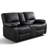2 - Piece Modern Minimalist Faux Leather Reclining Living Room Set with Two Loveseats