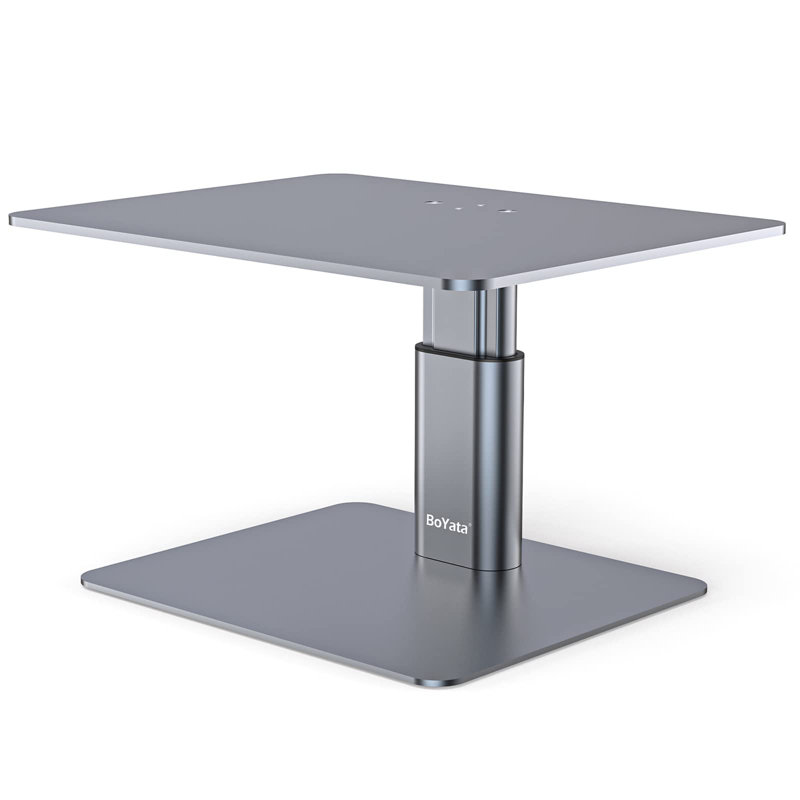 Adjustable Monitor Riser Metal Computer Stand Compatible with TV, Space Grey