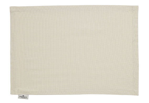 Irrum Cotton Solid Colour Rectangle Placemat, Off-white