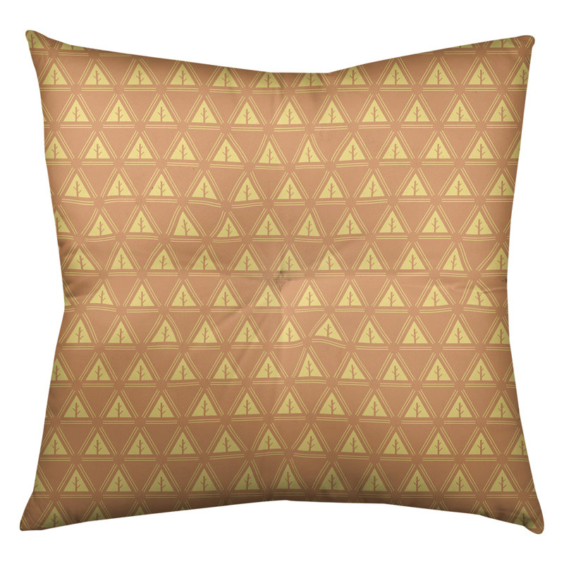 Coussin Theo Nath, 30 po x 30 po, Orange / doré