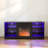 58"electric Fireplace Tv Stand With Led Lights & Usb Charging Outlets, 2-in-1 3d Fireplace Media Console With Glass Shelves, Cable Management For Tvs Up To 62"-851103690